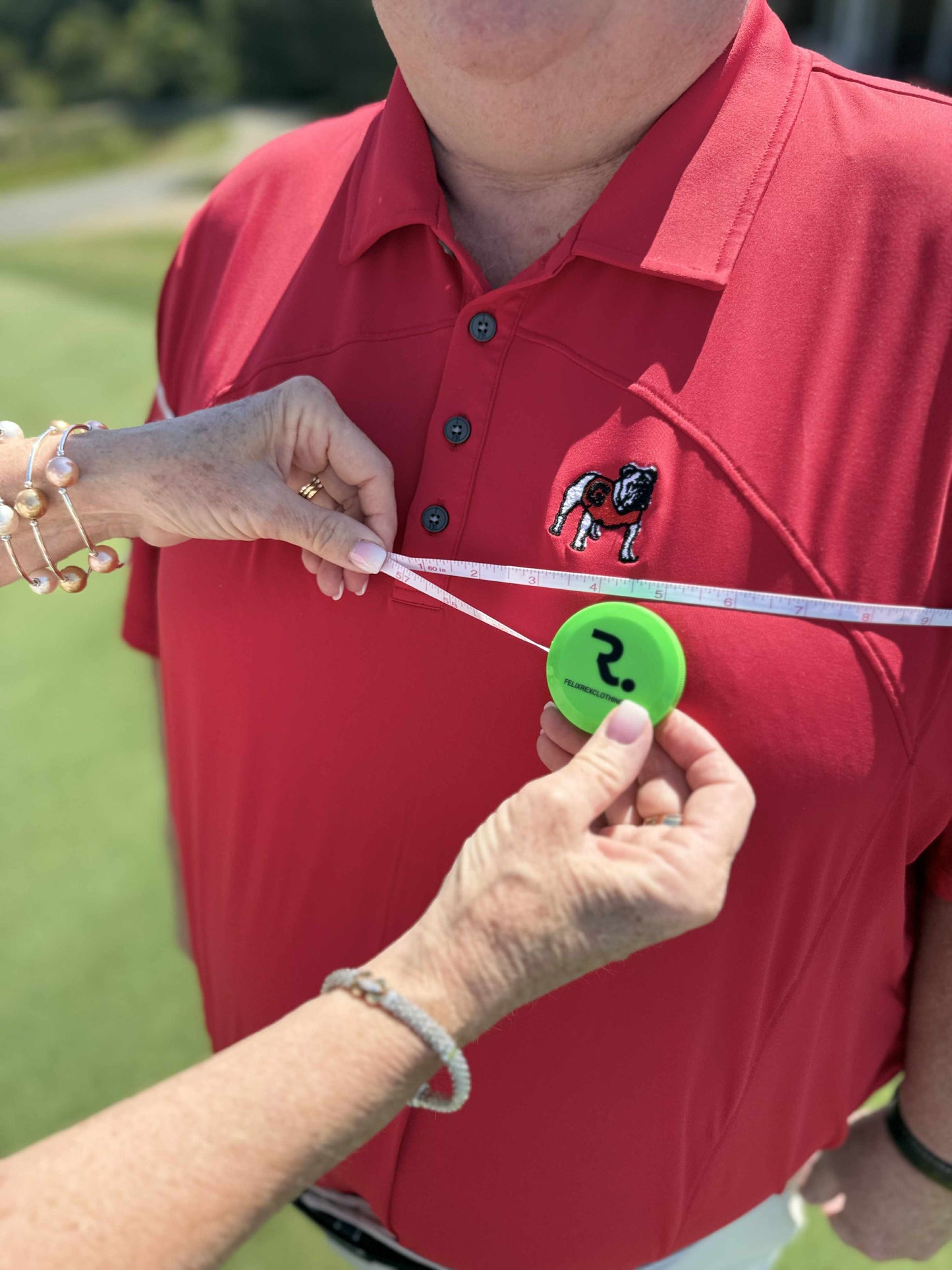 Felix Rex Saturday Red Polo Licensed Polo UGA Logo
